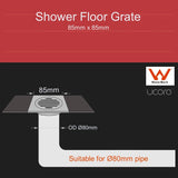 Floor Grate 80mm Round