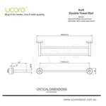 Kofi - Towel Rail Double 80cm