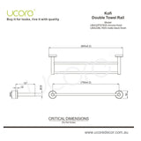 Kofi - Towel Rail Double 80cm