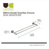 Kofi - Towel Rail Double 80cm